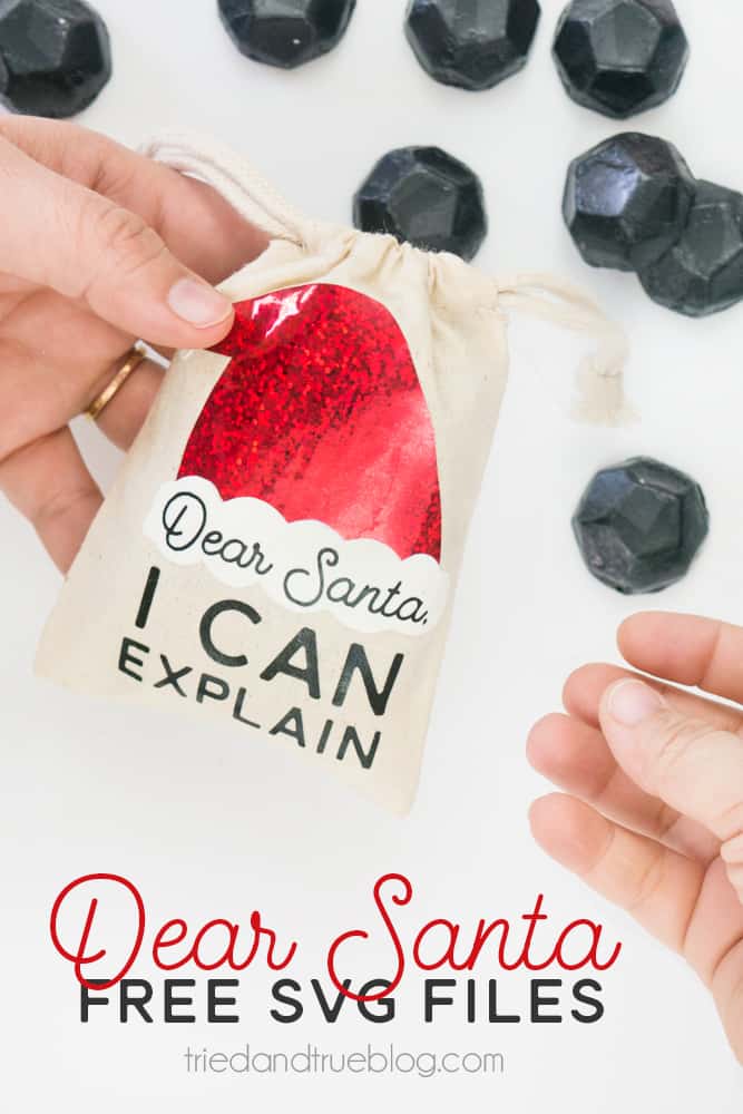 Dear Santa Coal Gift Free SVG File - Make in just minutes!