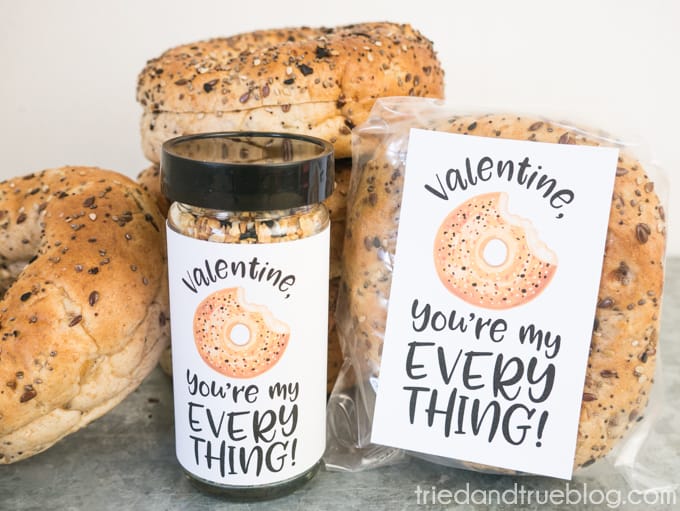 Everything Bagel Valentine's Day Gift - Who wouldn't want to get a bagel for #ValentinesDay?