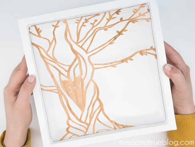 Customized Carved Tree Artwork with Cricut - Frame