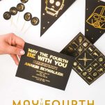 Foiled free May the Fourth Star Wars Party Decorations