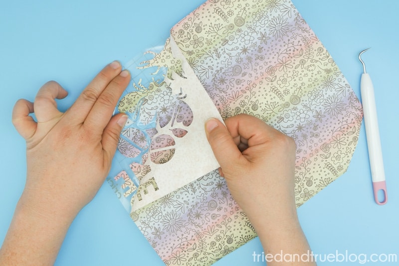 Weeding excess Infusible Ink transfer paper