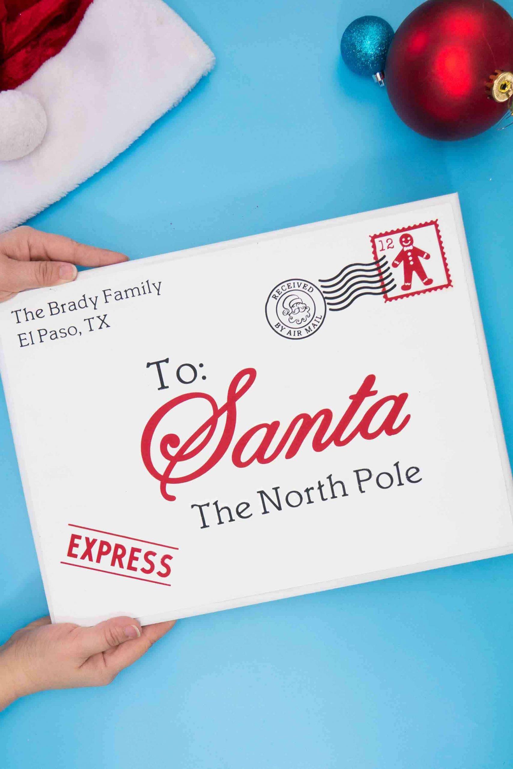 Letter To Santa Wood Sign with Cricut Explore Air 2 - Tried & True Creative
