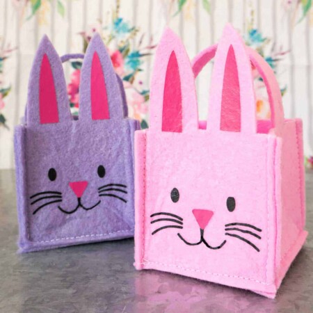 Mini Felt Bunny Easter Baskets