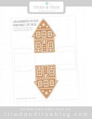Gingerbread House Gift Box Free Printable - Tried &amp; True Creative