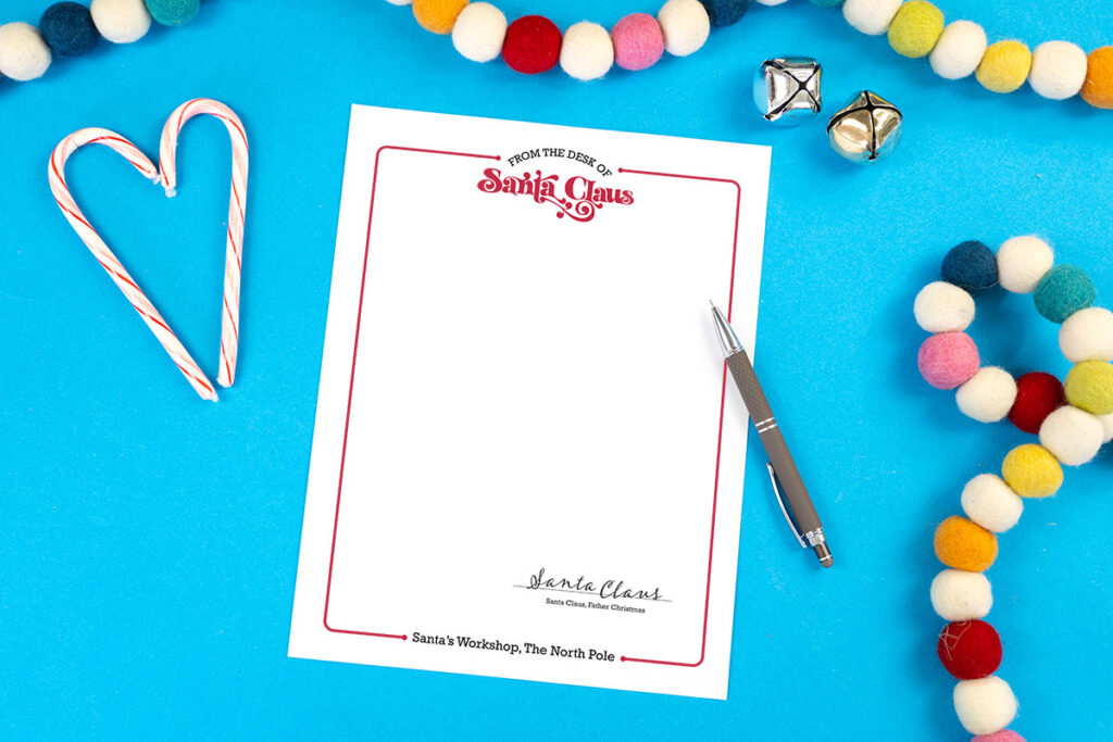 letter-from-santa-free-printable-tried-true-creative for Free Printable From The Desk Of Stationery Letter From Santa Free Printable - Tried & True Creative for Free Printable From The Desk Of Stationery