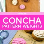 Pinterest image for Concha Pattern Weights