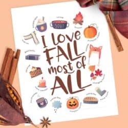 I love fall most of all printable.