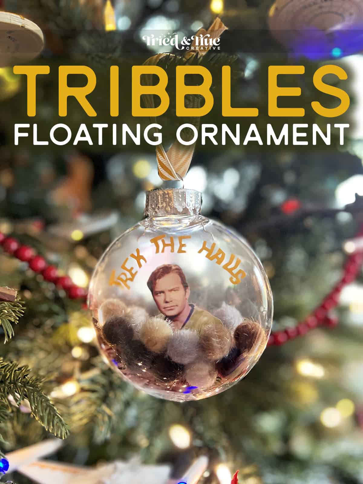 A floating ornament with the words Tribbles Floating Ornament