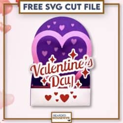 Free valentine's day svg cut file.